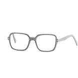 white studded scene glasses