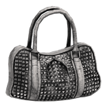 White Studded Vintage Duffel Bag