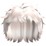White Stylish Natural fluffy cool anime boy hair