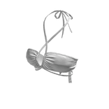 White Summer Vibes Beach Bikini Halter Top