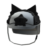 White Swat Helmet w/ Cat Ears