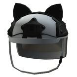 White Swat Helmet w/ Dog Ears