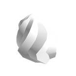 White Swirl Bunny Tail