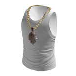 White T shirt and Elizabeth Chain