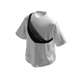 White T-Shirt w/ Black Crossbody Bag