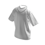 White T-Shirt w/ Silver Iced Out Cuban Chain