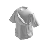 White T-Shirt w/ White Crossbody Bag