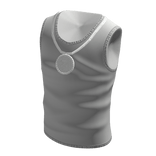 White Tank Top with Silver Coin Chain