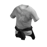 White Tee & Tied Hoodie