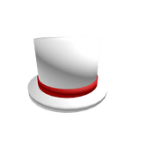 White Tophat With Red Line