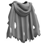 White Torn Cape w/ Hood