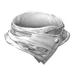 White Torn Neck Warmer