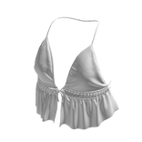 White Trendy Halter Top
