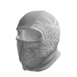 White Tribal distressed balaclava