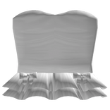 white tube top with ruffled skirt