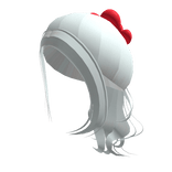 White Valentines Ponytail Hair