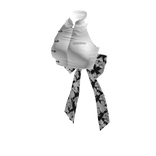 ✧♡✧ White Velvet Martial Arts Bow Crop Top