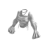 White Vintage Coquette Ruffle Longsleeve