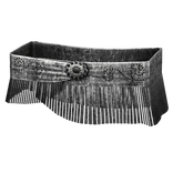 White Vintage Fringe Waist Wrap Belt