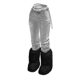 White Vintage Y2K Jeans w/ Fur Boots