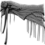 ཀ White Vkei Belt - Fringe Detailing I