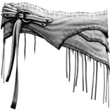 ཀ White Vkei Belt - Fringe Detailing II