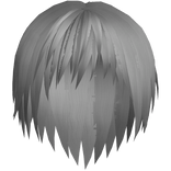 White Vkei Unkept Emo Hair