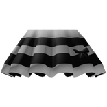 White w/ back Girl y2k cute skirt w/ black ribbon