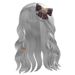 White Wavy Half up with Bears