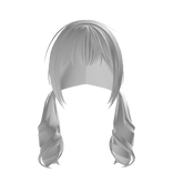 White Wavy Long Curly Dollette Pigtails 