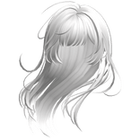 White Wind-Blown Long Anime Hair