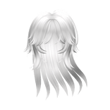 white windy wispy messy long anime flowy hair