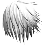 White Wispy Japanese Vkei Windy Hair