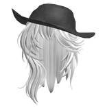 White Wolf cut w Summer Hat 