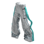 White Y3K Cyber Grunge Baggy Strap Pants [PBR]
