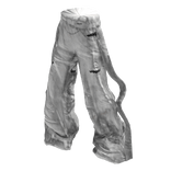 White Y2K Bullet Crack Baggy Pants [PBR]