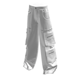 white y2k cargo pants