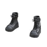 White Y2K Shoes With Silver Spikes & Stars