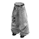 White Y2K Tribal Baggy Jeans