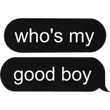 who's my good boy text