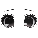 ♡ wide kawaii excited black anime eyes