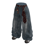 Wide Leg Salvaged Denim Jeans