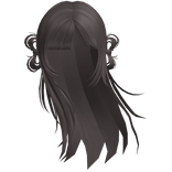 ♡ windy wispy ash brown shoujo anime hair w/ buns