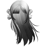 ♡ windy wispy split black white shoujo anime hair 