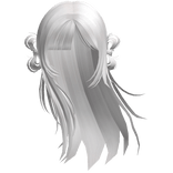 ♡ windy wispy white shoujo anime hair w/ buns