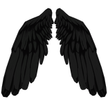 Lowered Black Angel Wings