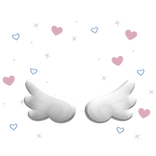 wings and heart aura (pink and blue)