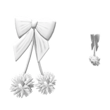 Winter Fluffy Pom Pom Bow ClipsAccessory