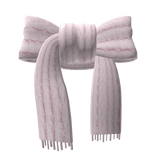Winter Pink Bow Scarf 