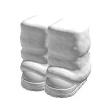 Winter Snow Boots w Fluffy Leg Warmers White